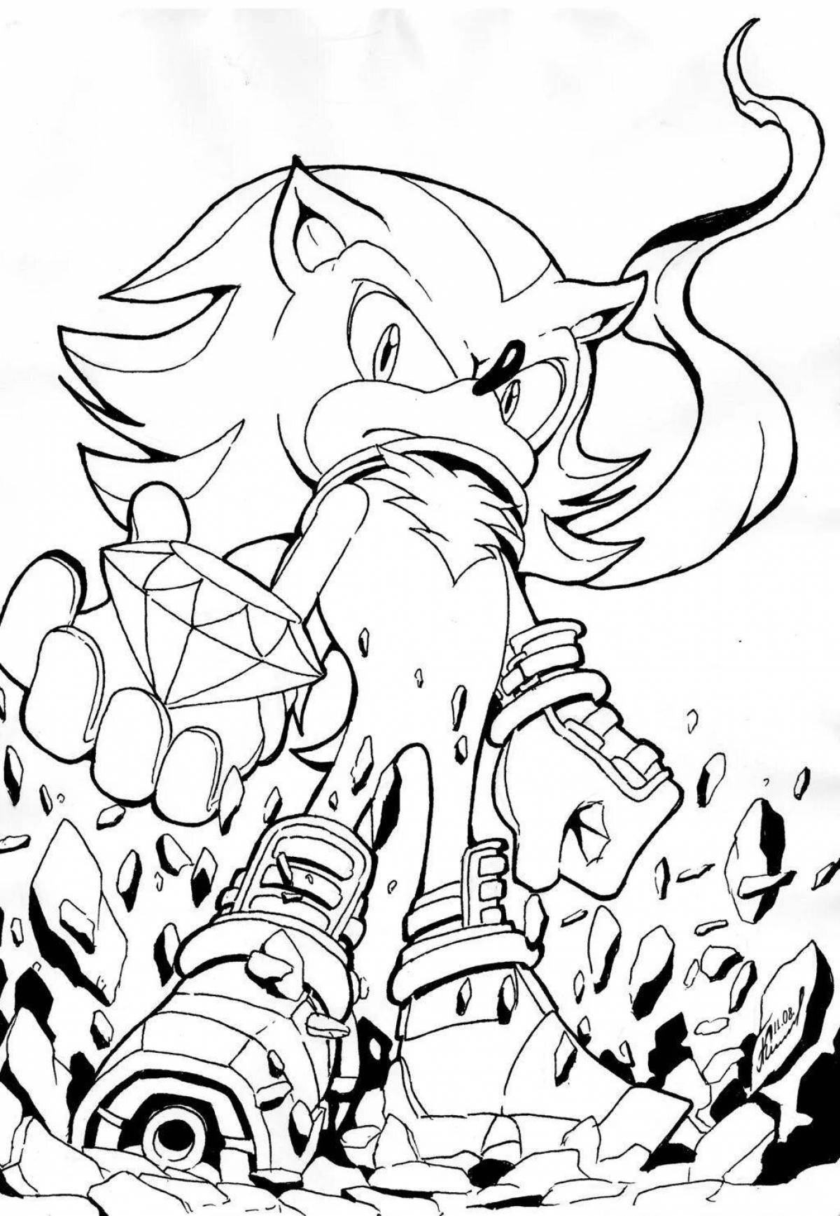 Radiant metal shadow coloring page