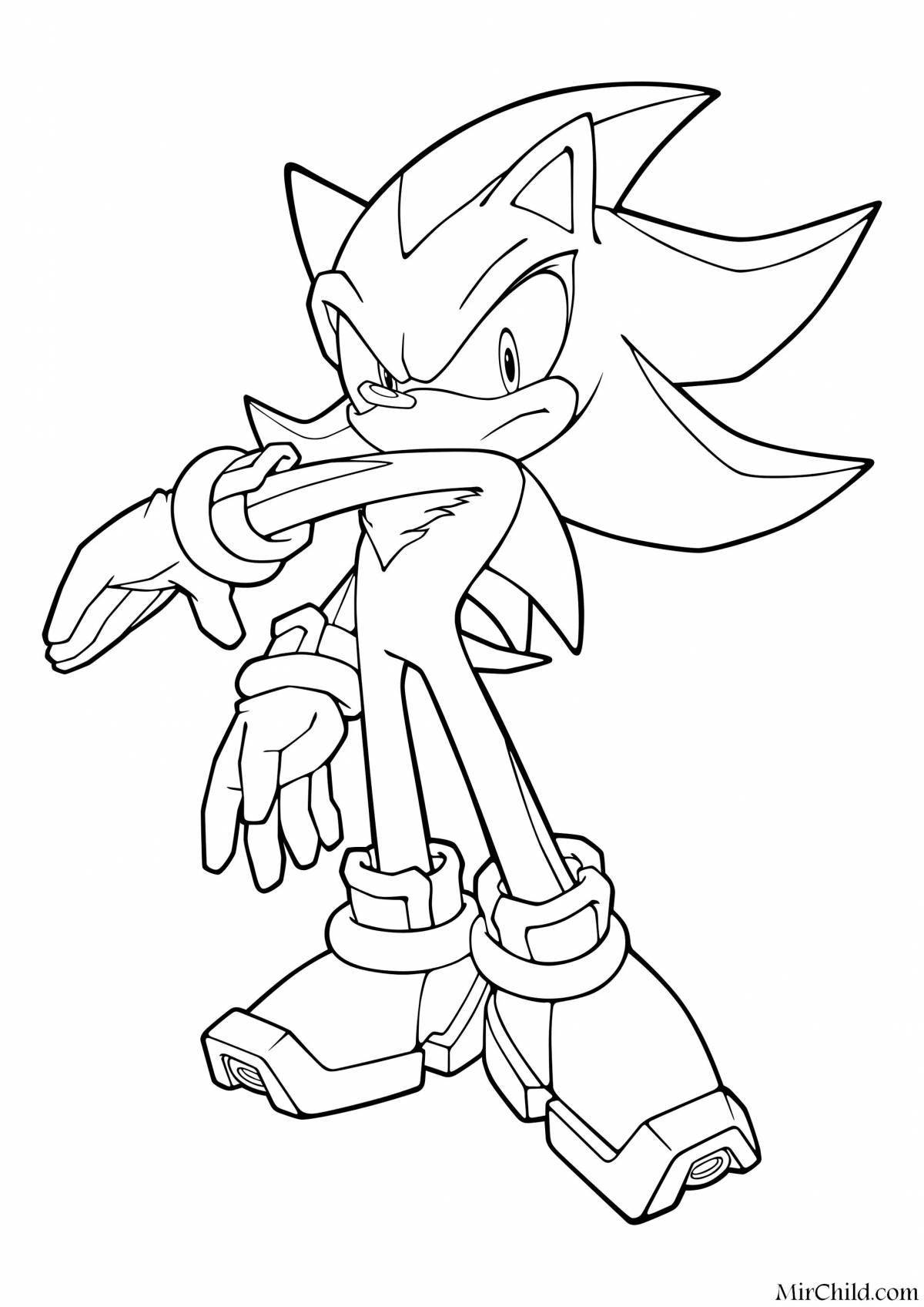 Glowing metallic shadow coloring page