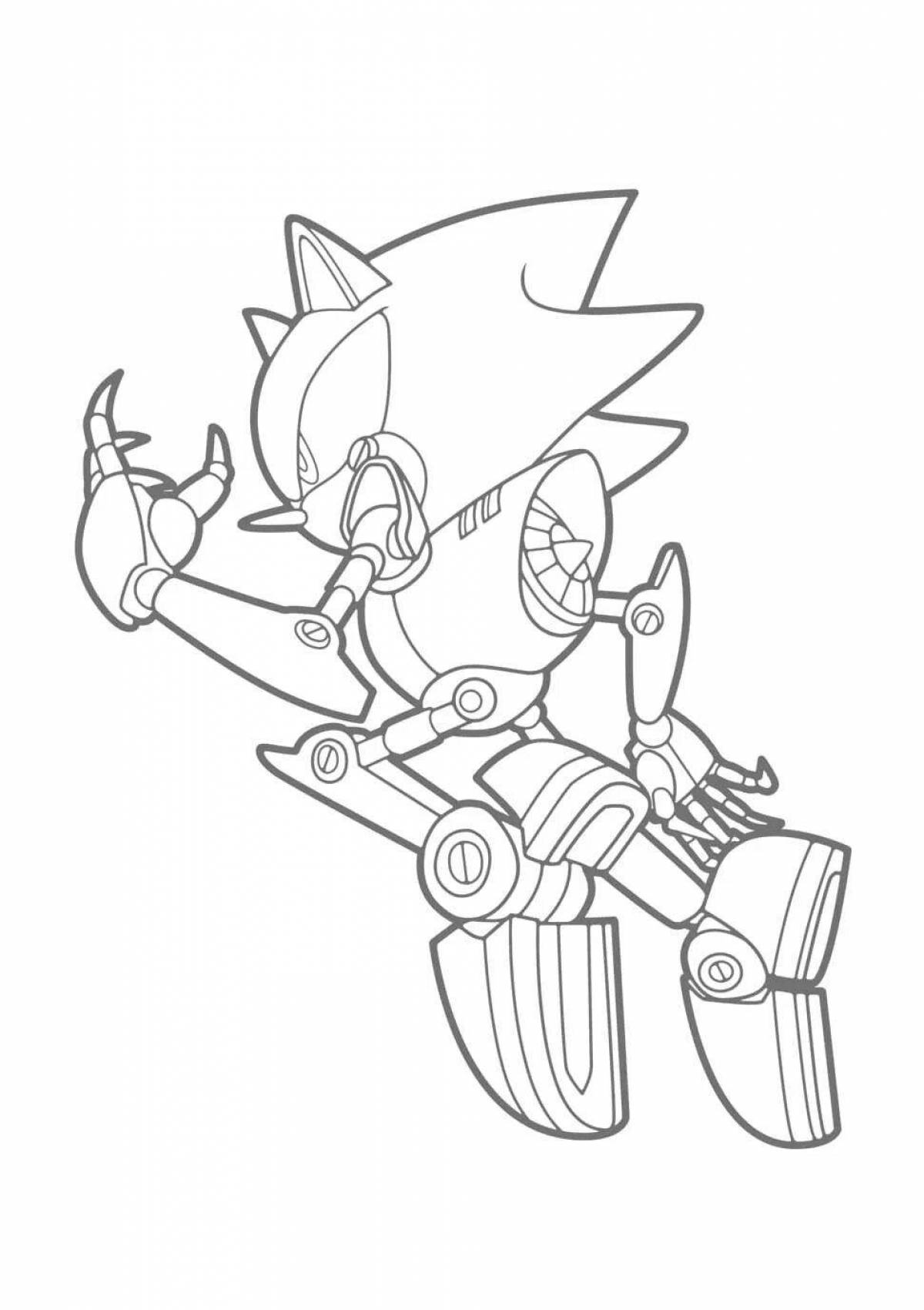 Coloring page of bold metallic shadow