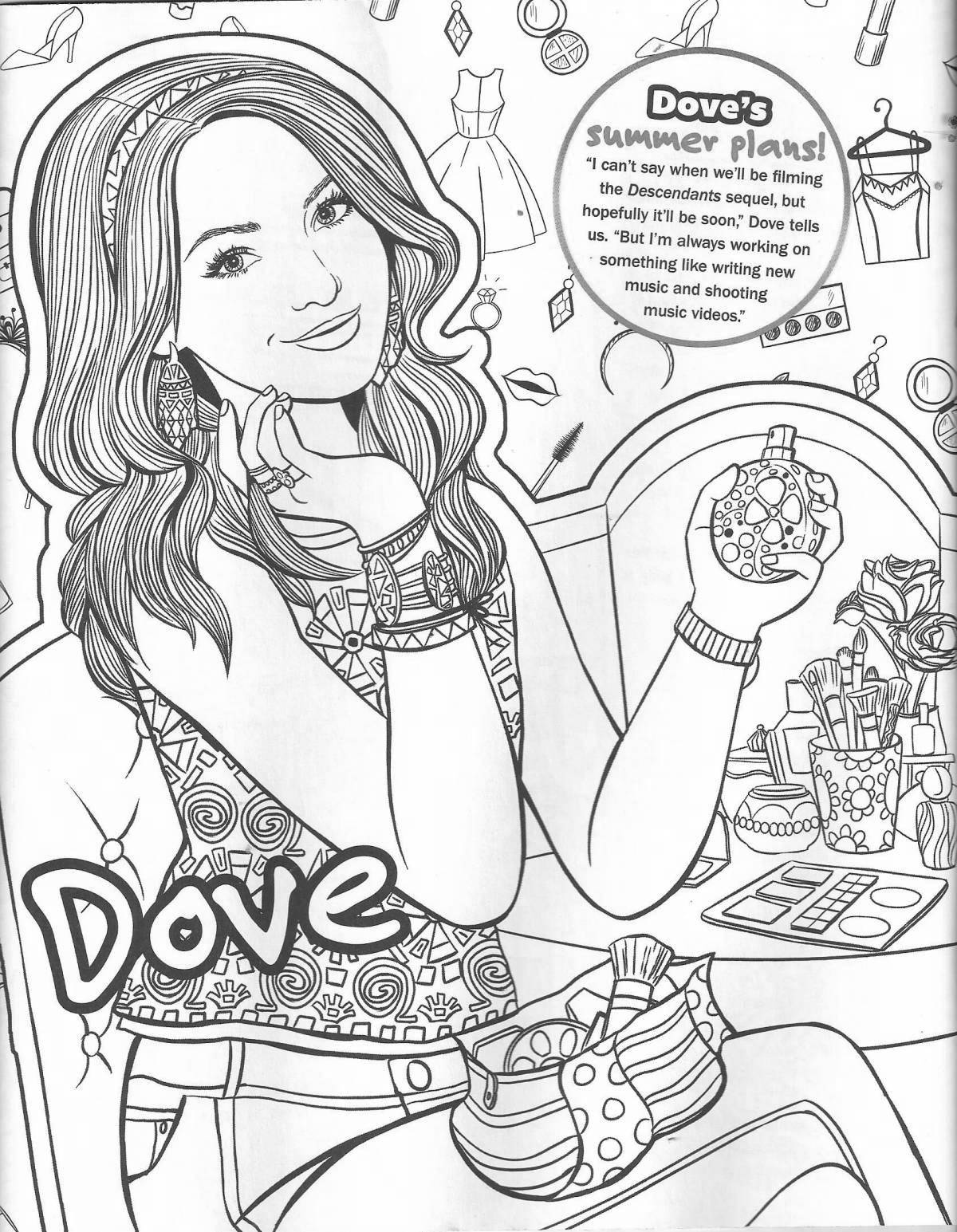 Coloring page creative mate text
