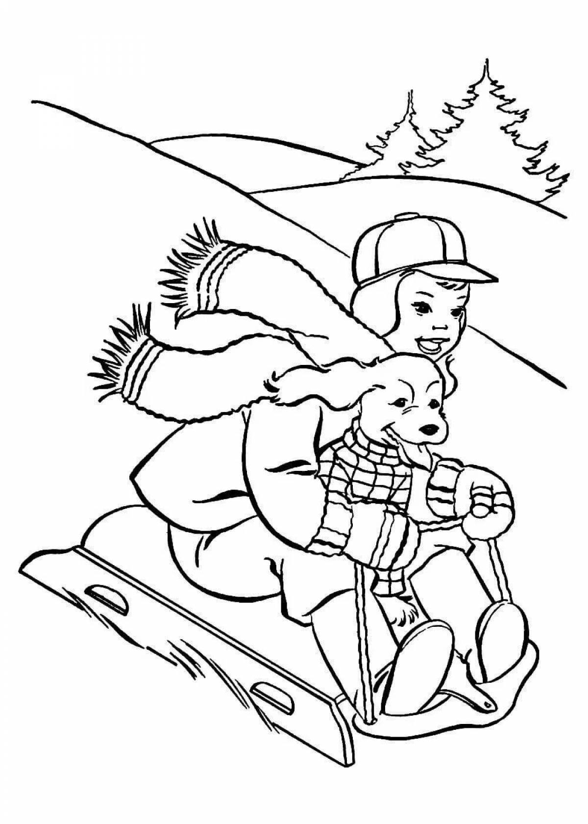 Great winter coloring book