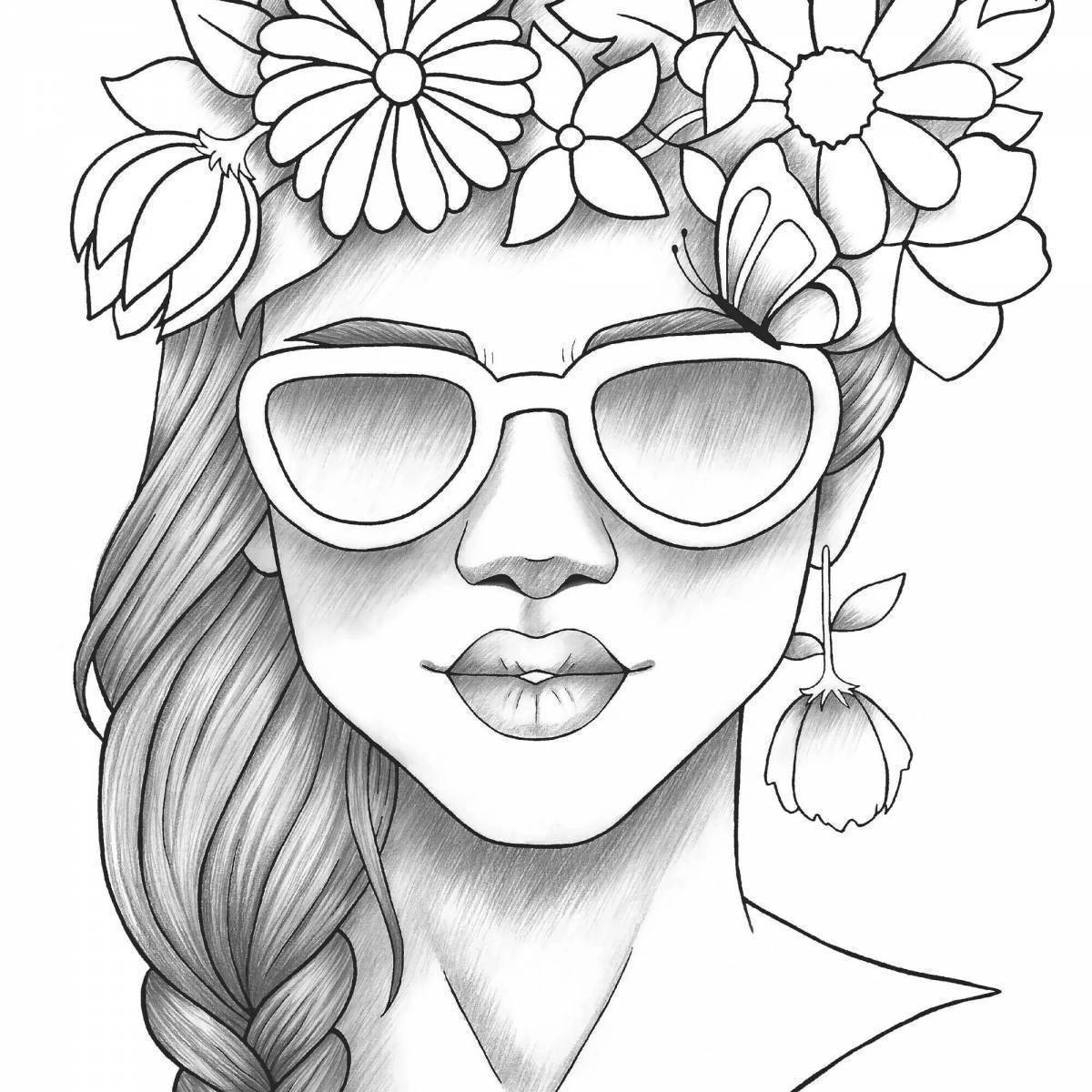 Sweet coloring page 18 for girls