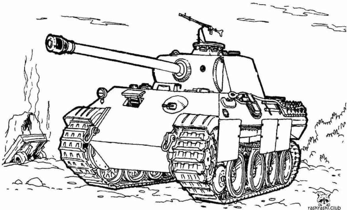 Gorgeous Tank Light coloring page