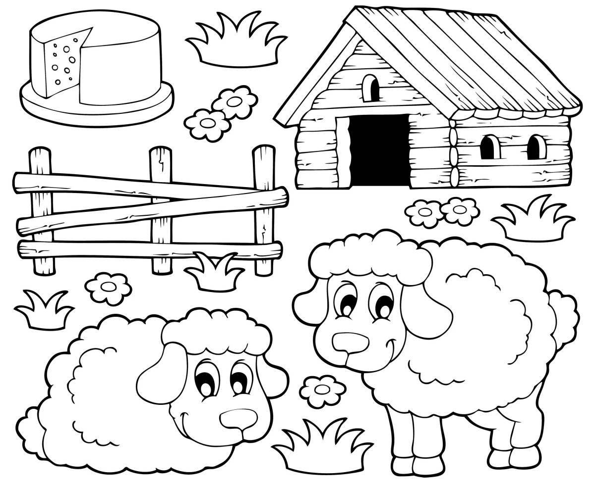 Fun animal house coloring book