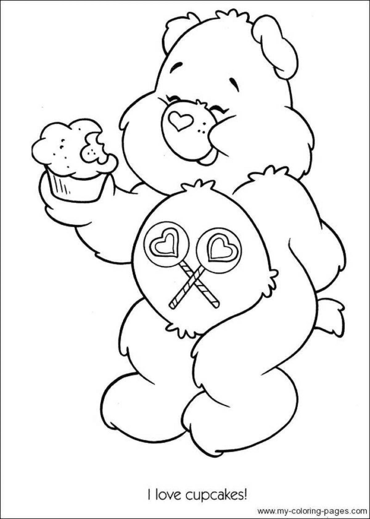 Awesome super bear coloring page