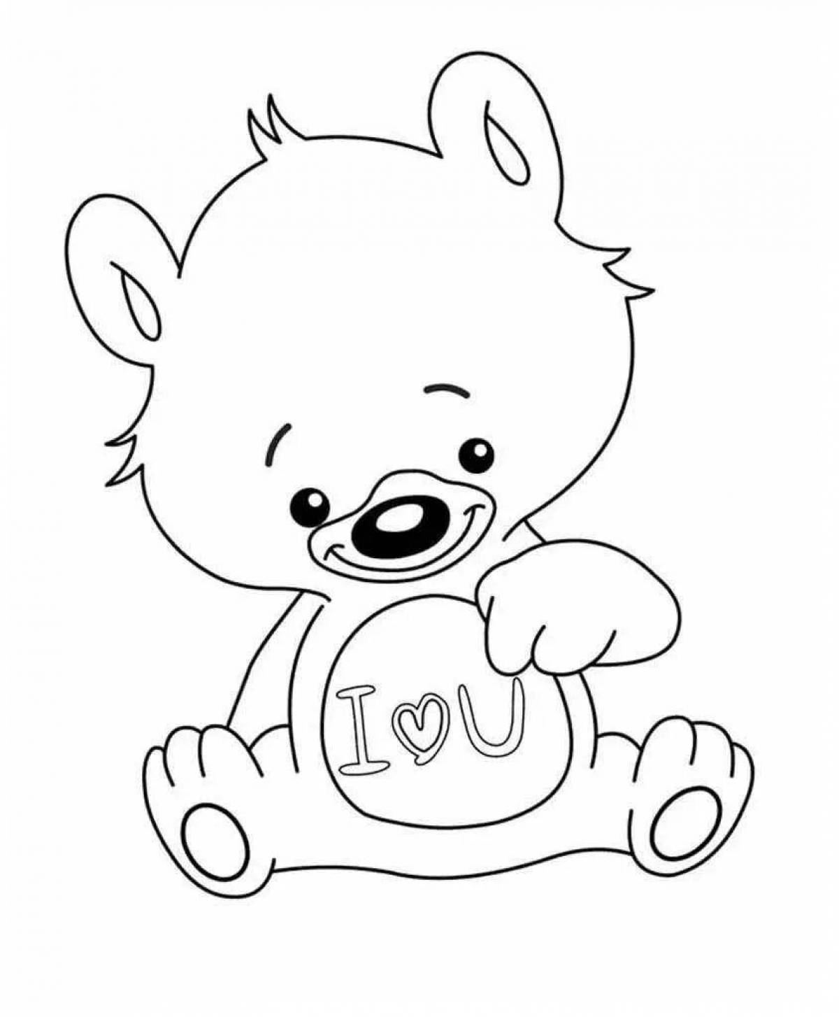 Coloring page dazzling super bear