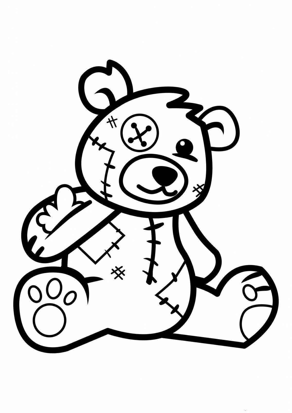 Sweet super bear coloring page