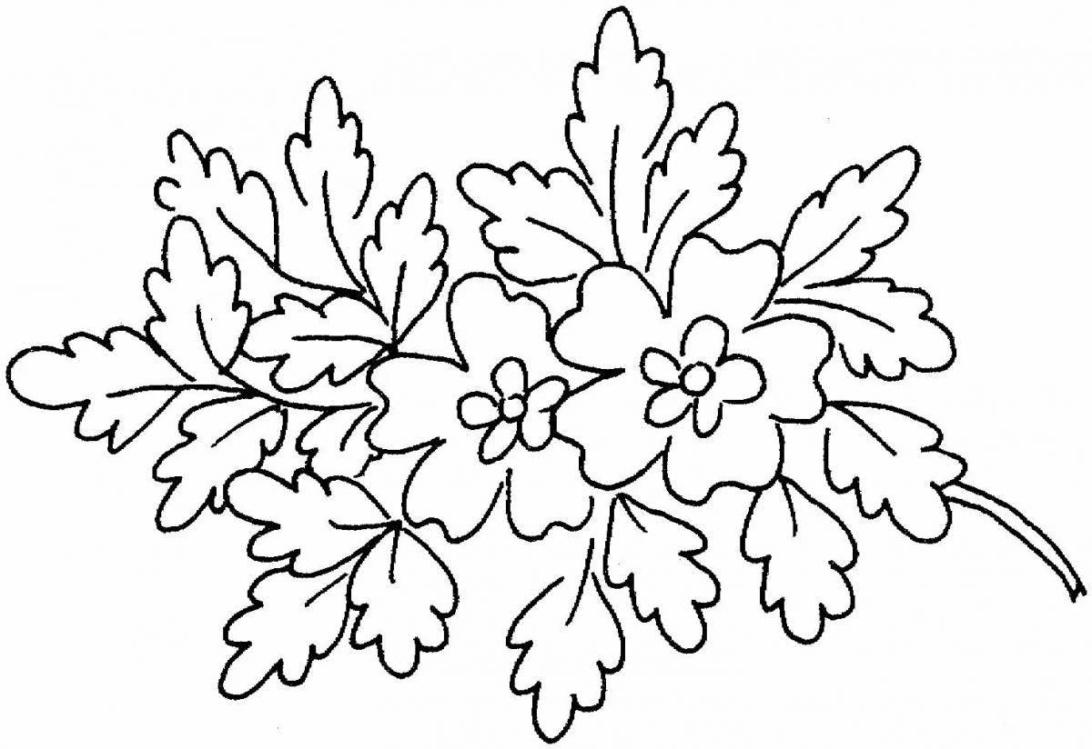 Colouring page with amazing floral patterns