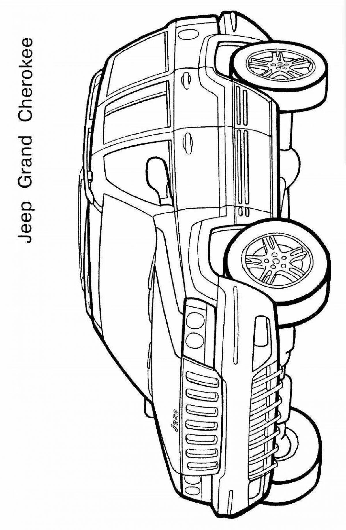 Coloring bold cyber truck