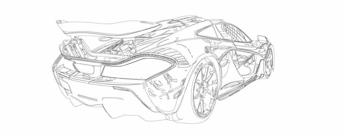 Exquisite cyber truck coloring book