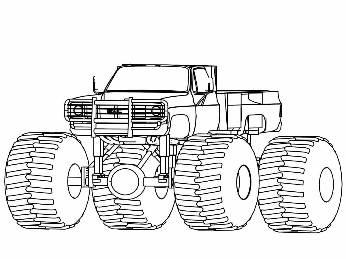 Cyber truck adorable coloring book