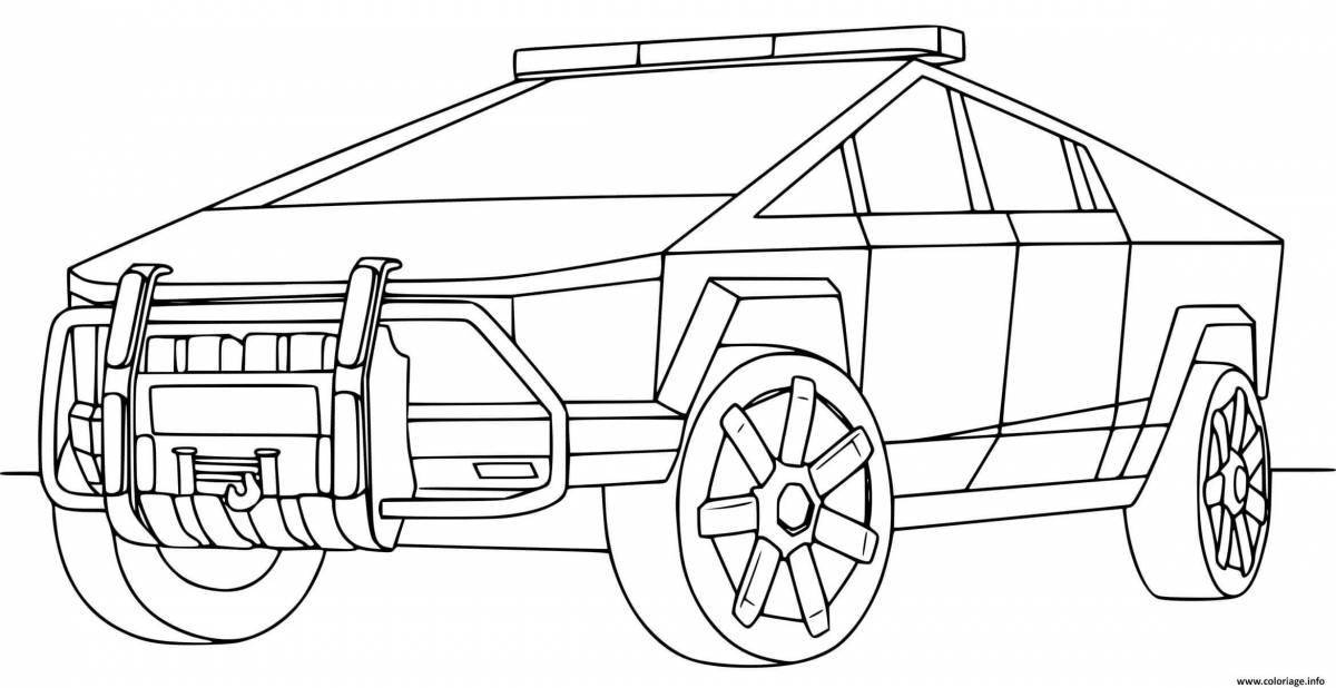 Cyber ​​truck exciting coloring book