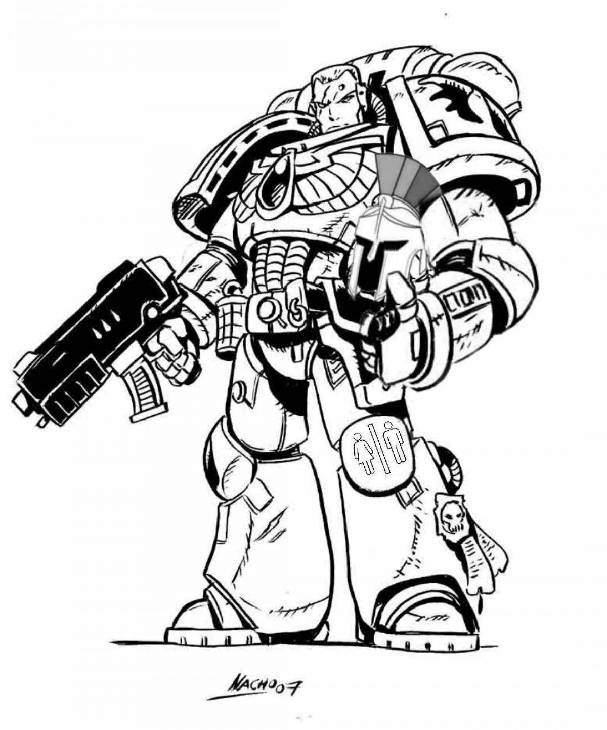 Warhammer 40000 big coloring page