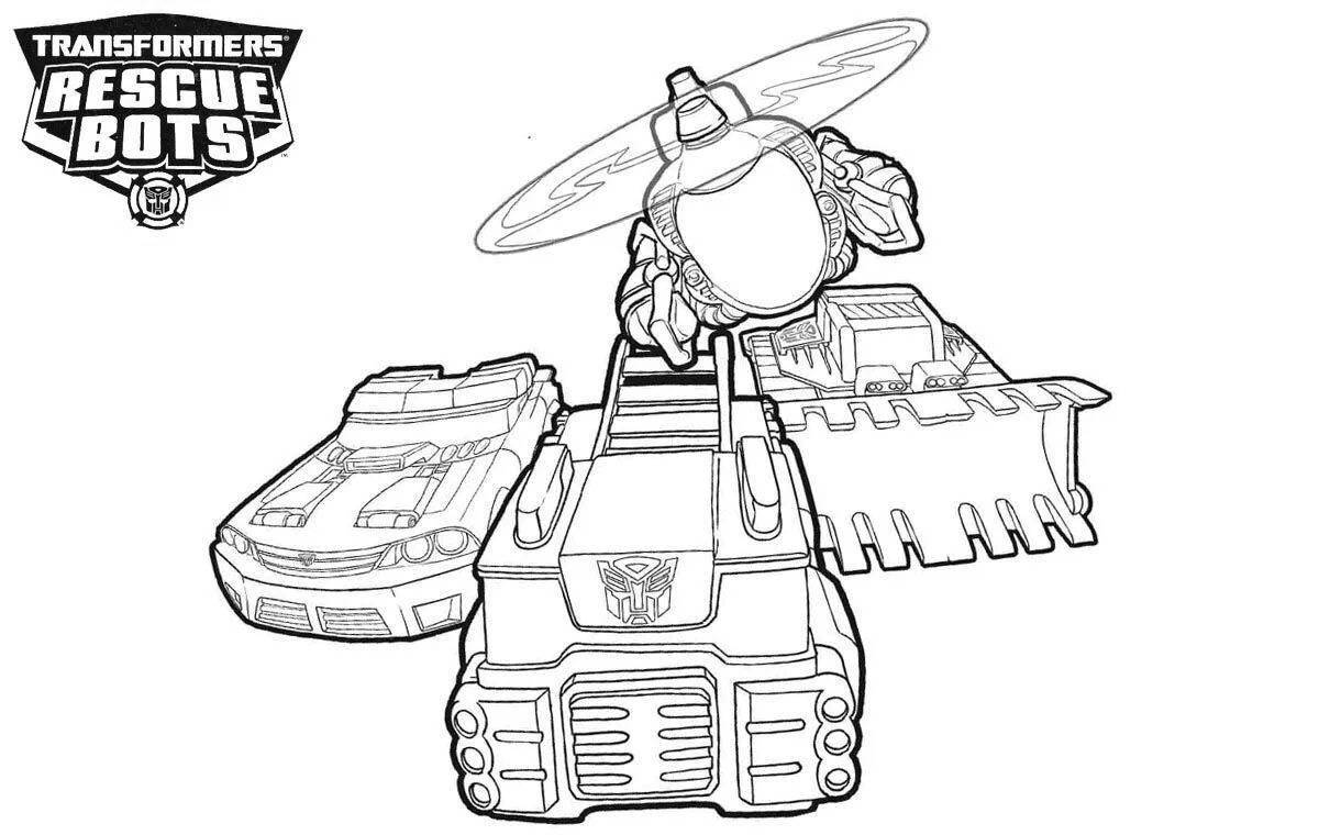 Living cars transformers coloring book