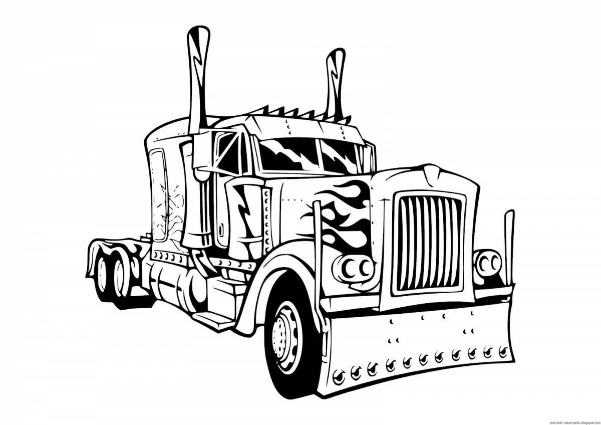 Coloring pages funny cars transformers