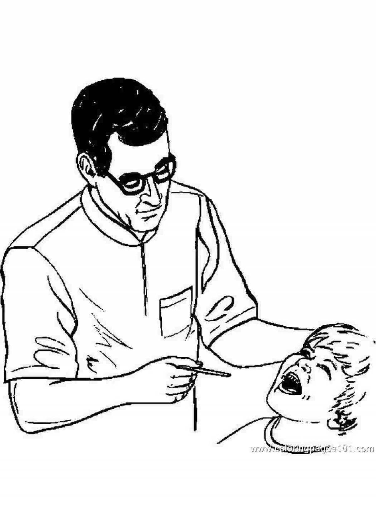 A fascinating dentist coloring book