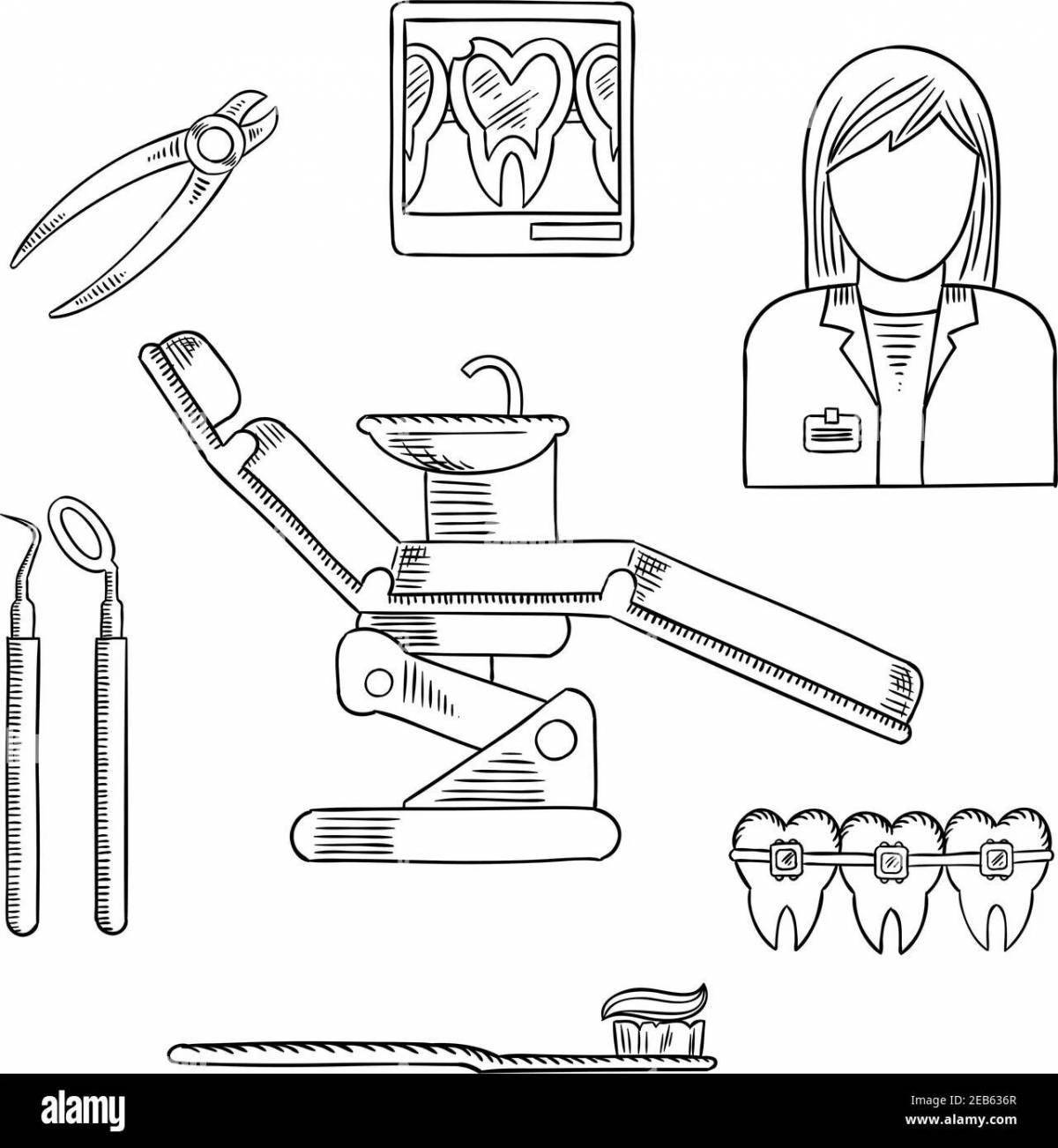 Color dynamic dentist coloring book