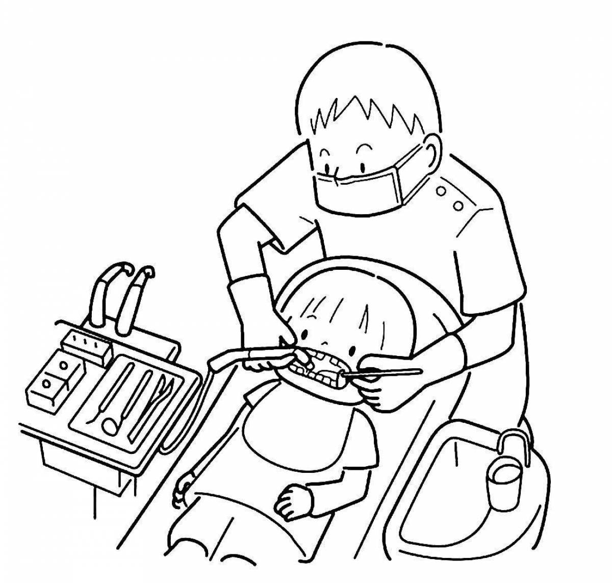 Coloring page excellent dentist