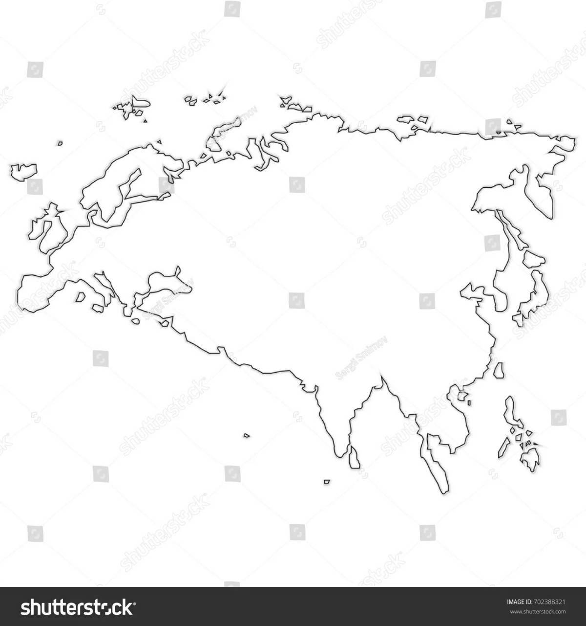 Замысловатая карта евразии раскраска