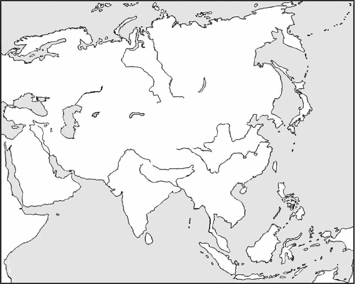 Карта евразии раскраска