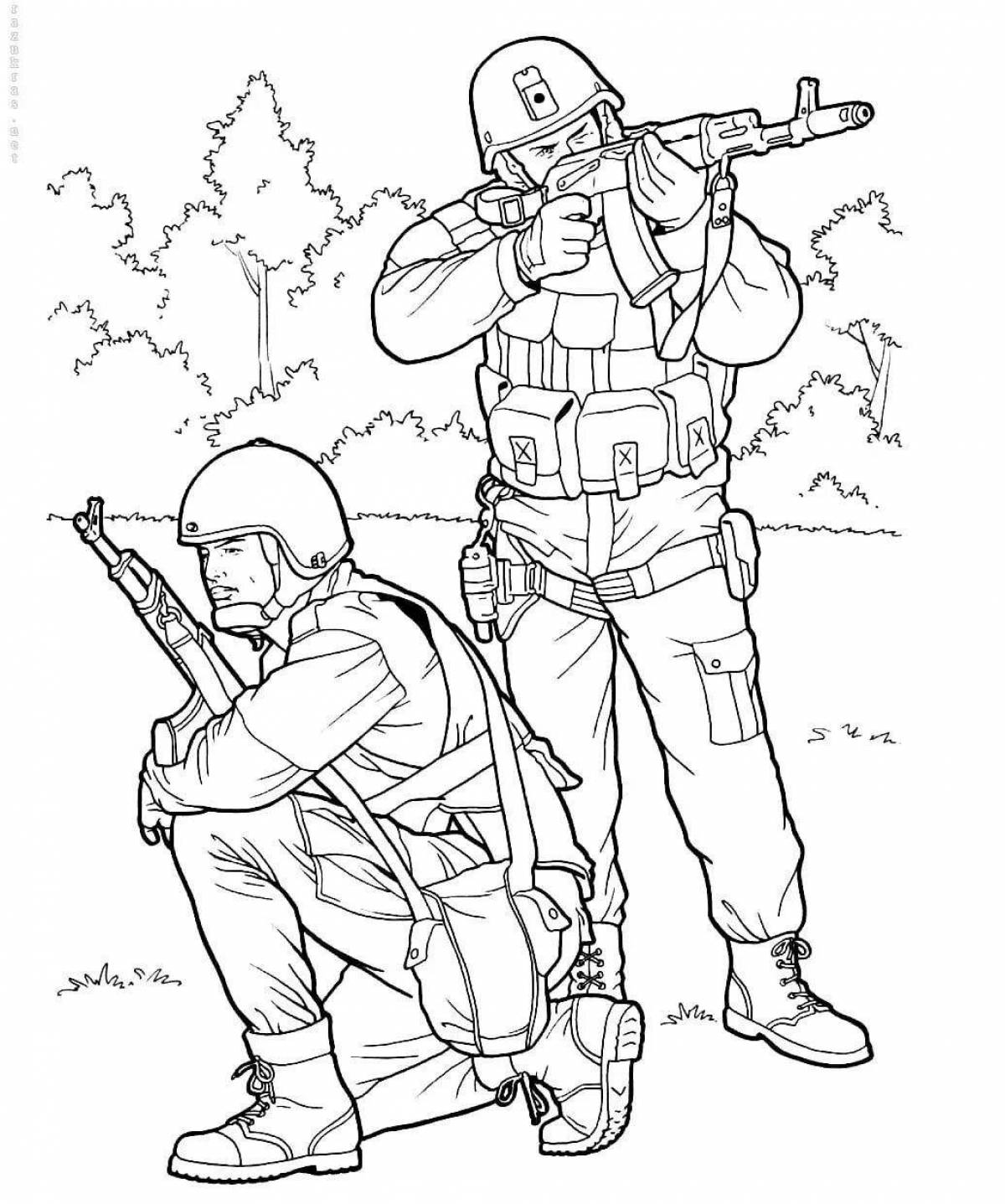 Marines coloring page