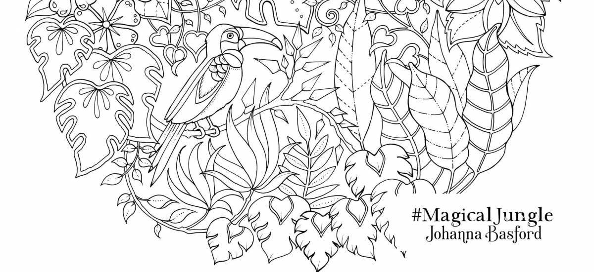 Fun coloring pages of tropical animals