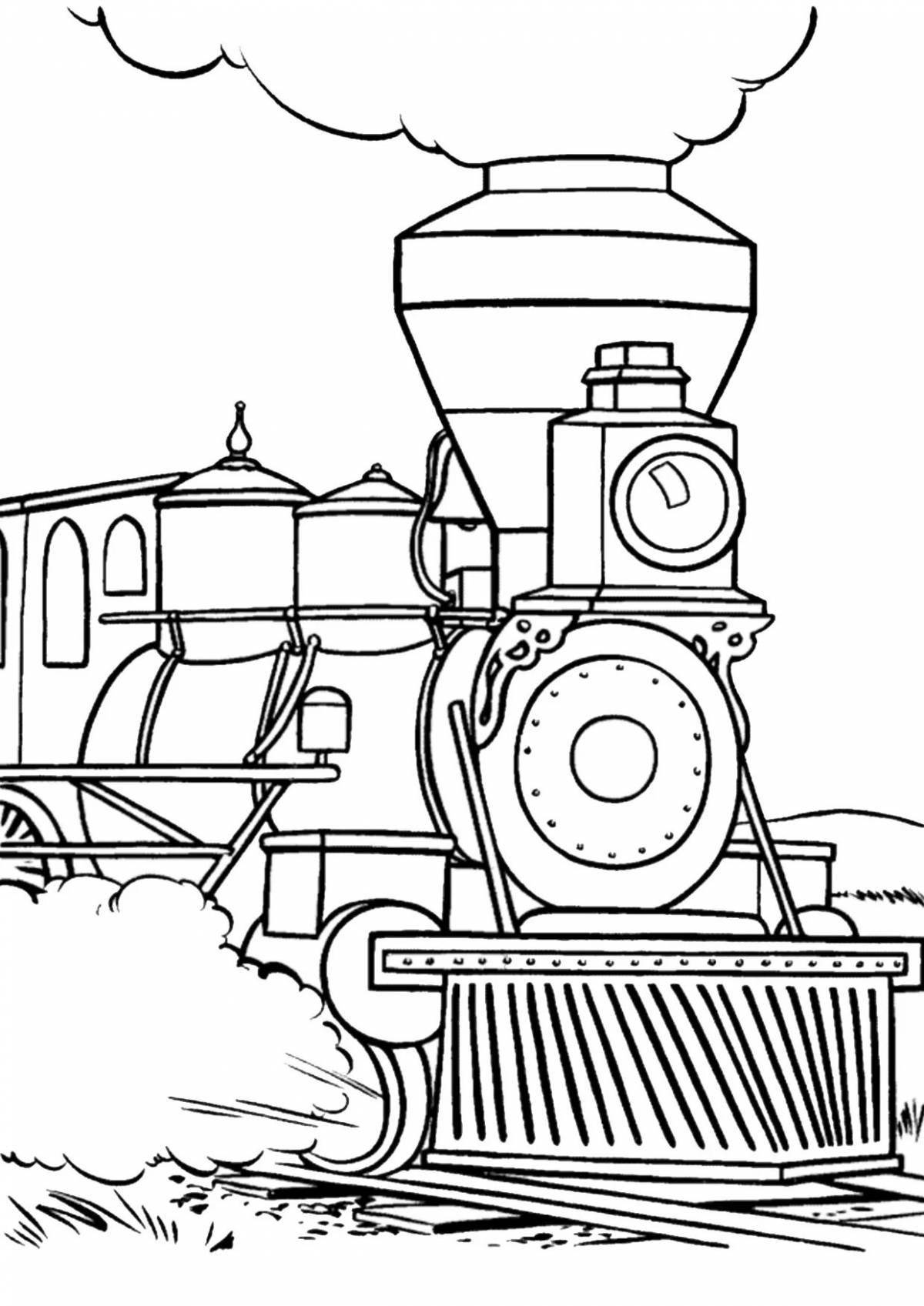 Креативный рисунок поезда
