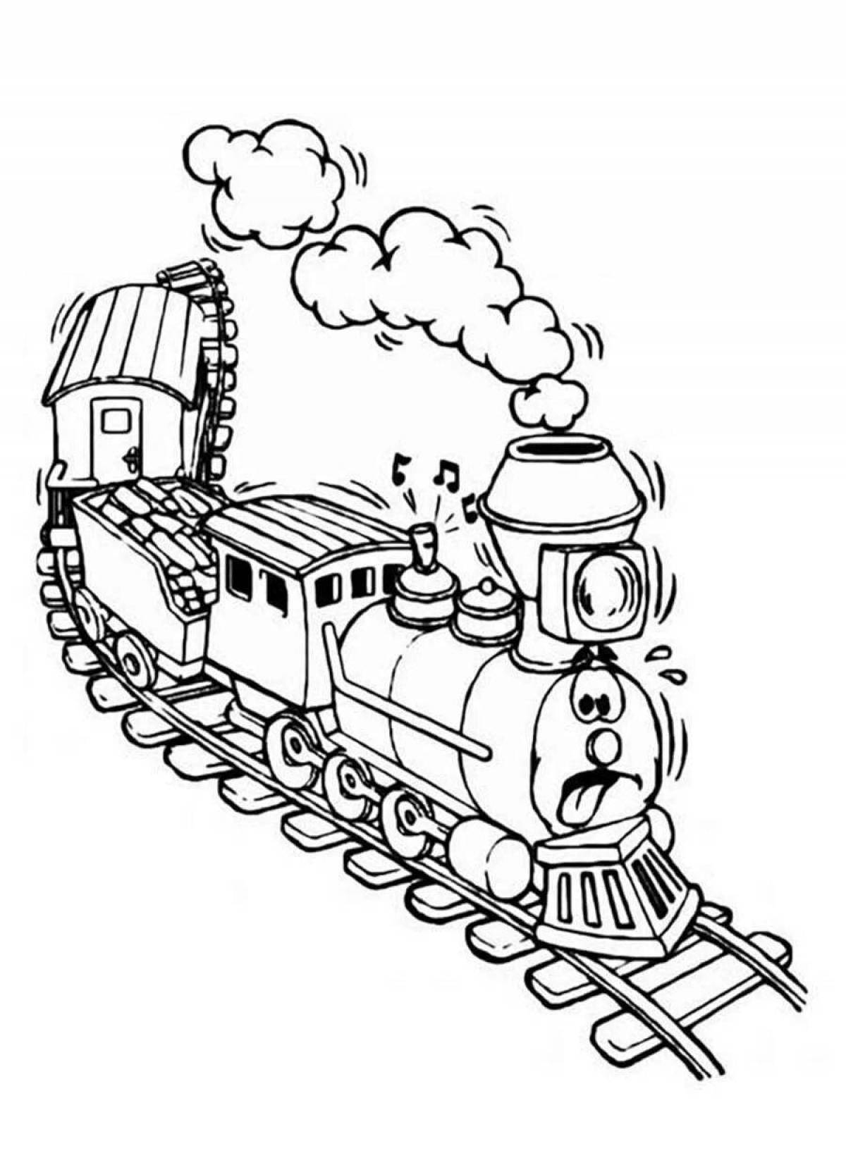 Colorful train illustration