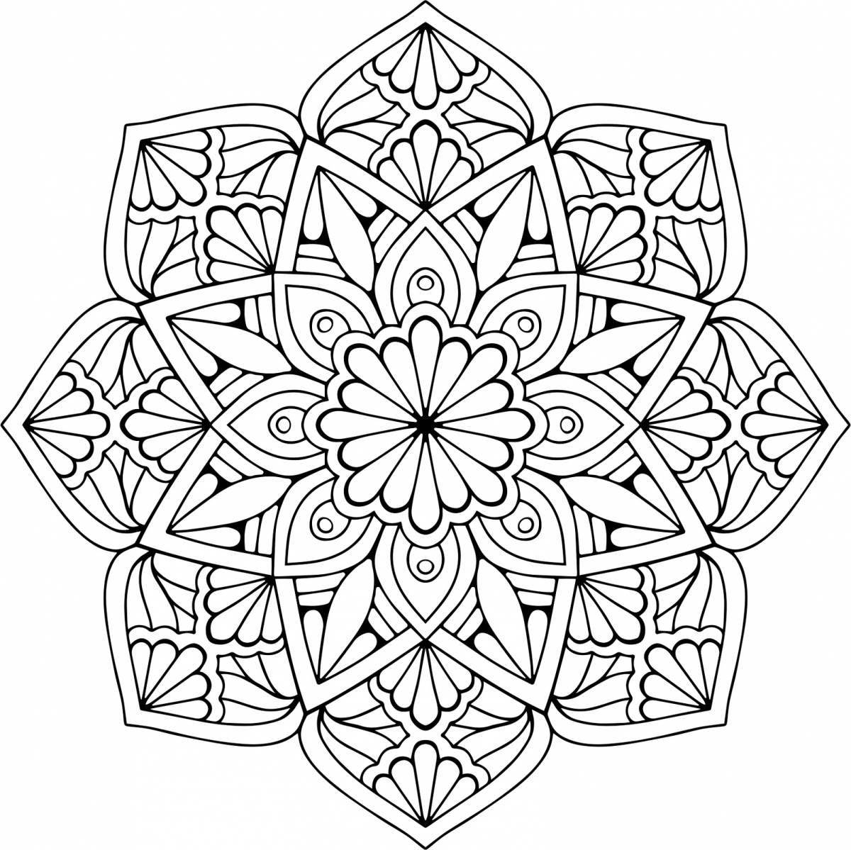 Delightful simple mandala coloring pages