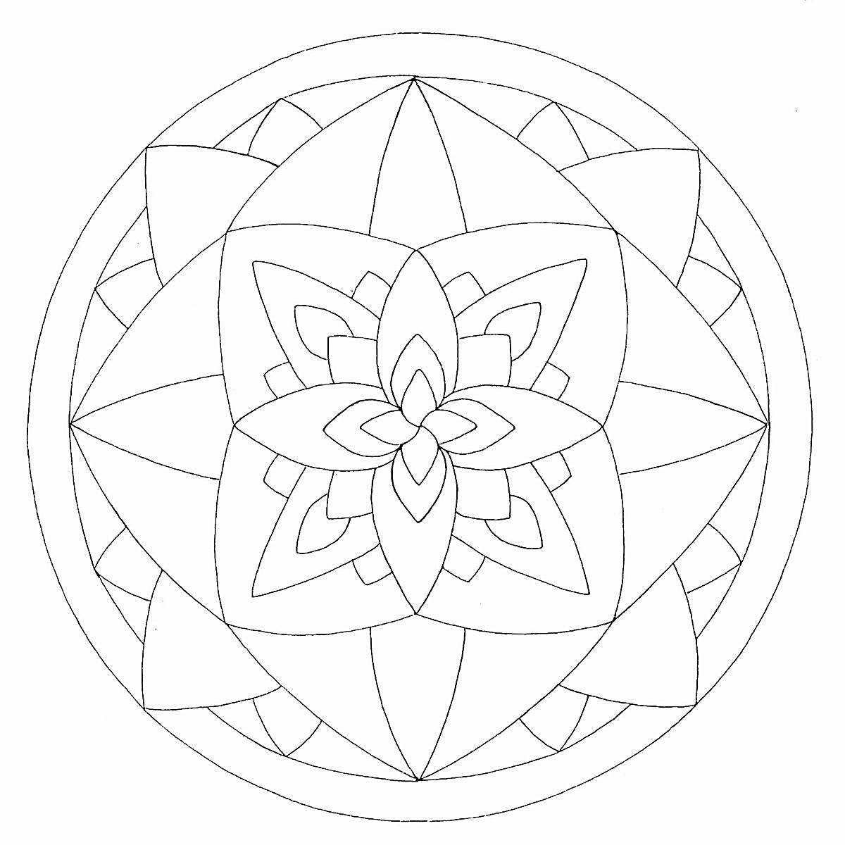 Joyful coloring simple mandalas