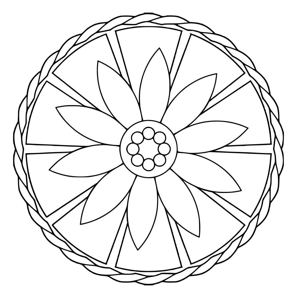 Exquisite coloring simple mandalas