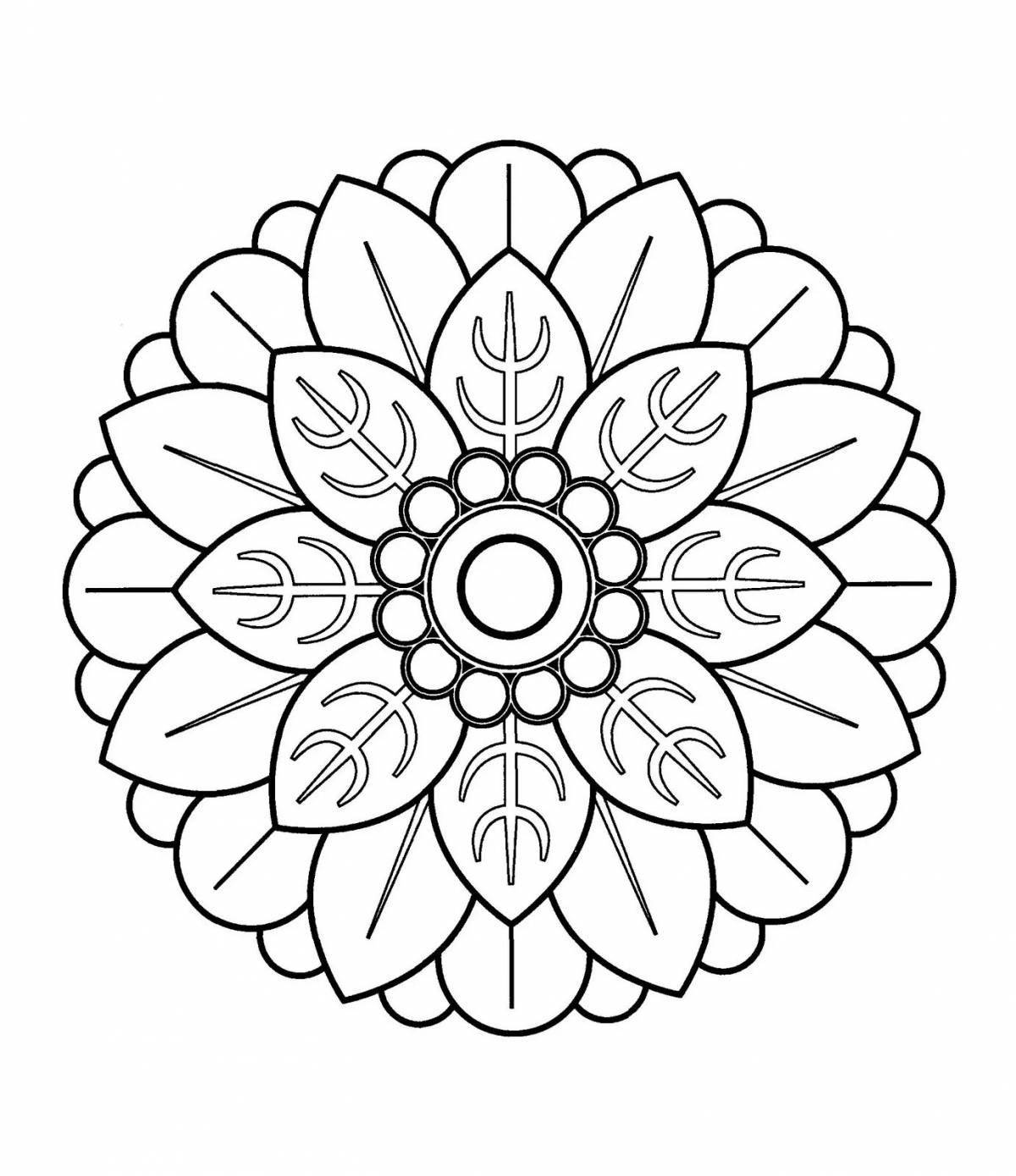 Fun coloring simple mandalas