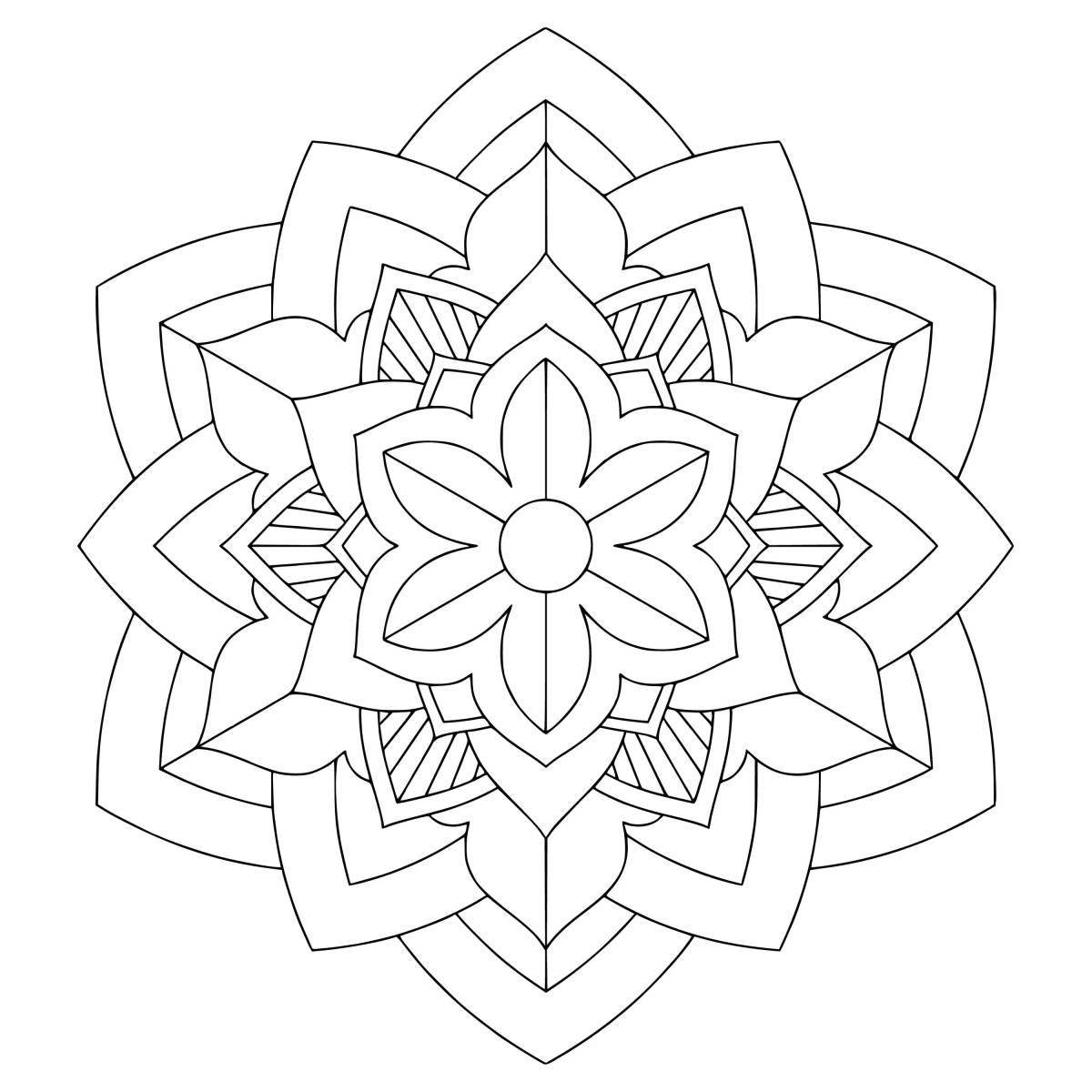 Amazing simple mandala coloring pages