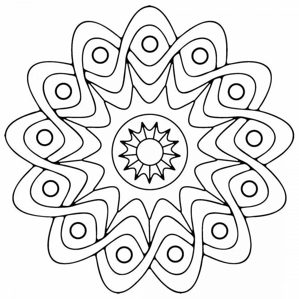 Wonderful coloring simple mandalas