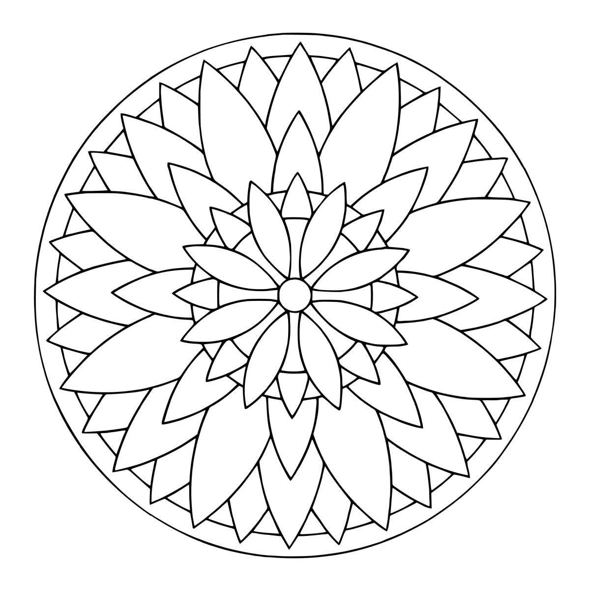 Playful coloring simple mandalas