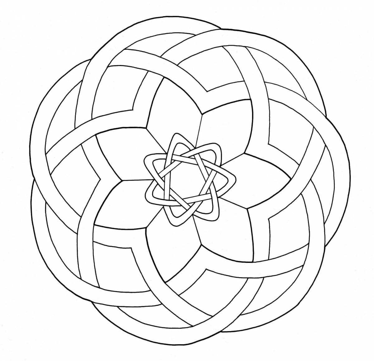 Exotic coloring simple mandalas