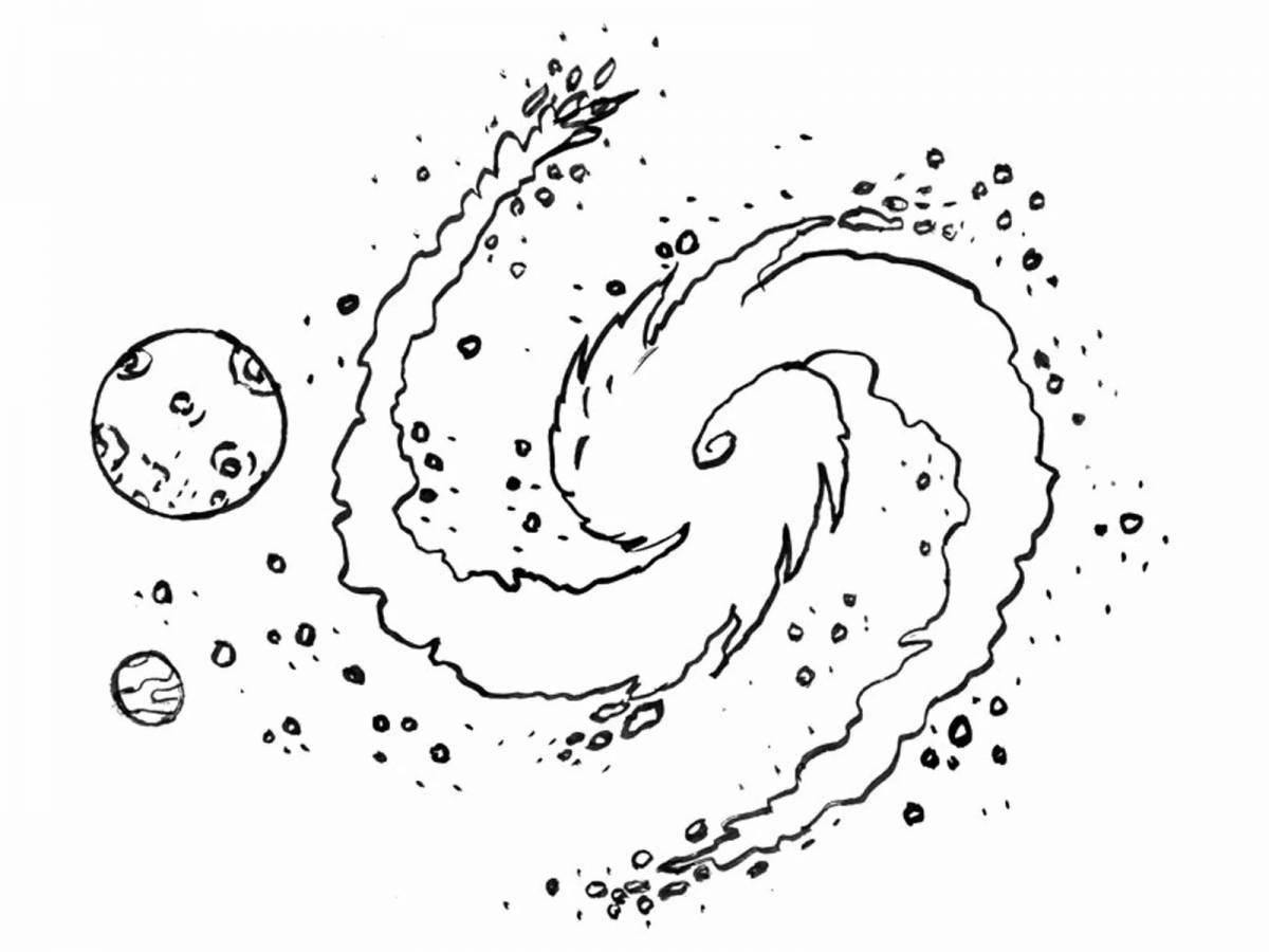 Luxury Milky Way coloring page