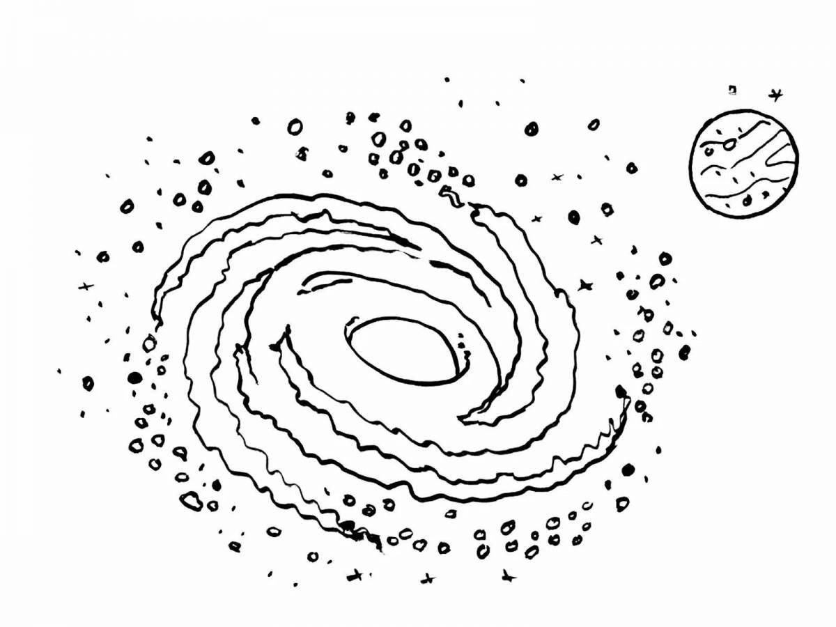 Glorious milky way coloring page