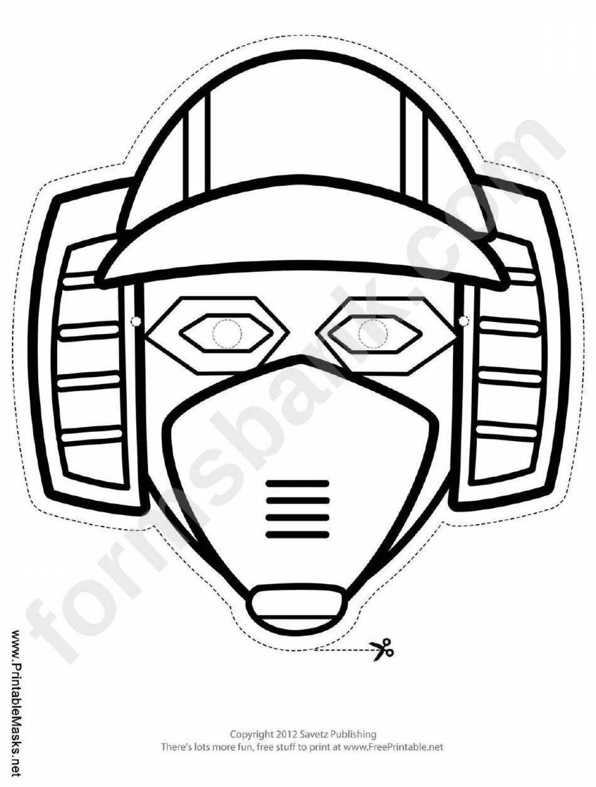Fun coloring robot mask
