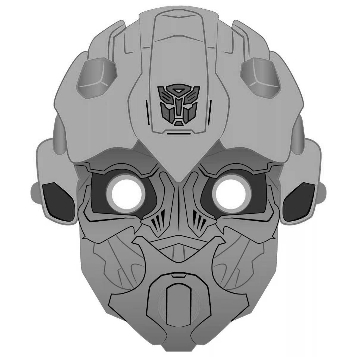 Креативная маска робота-раскраски