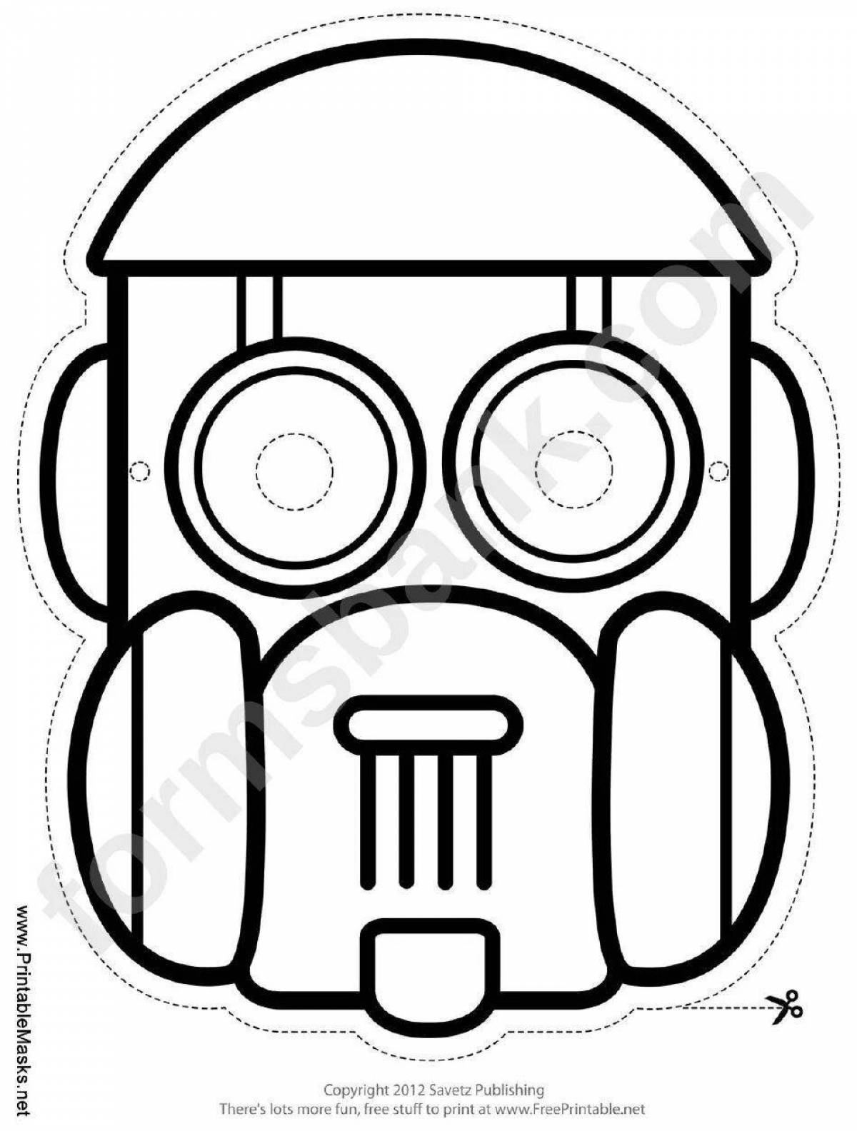 Fun coloring robot mask