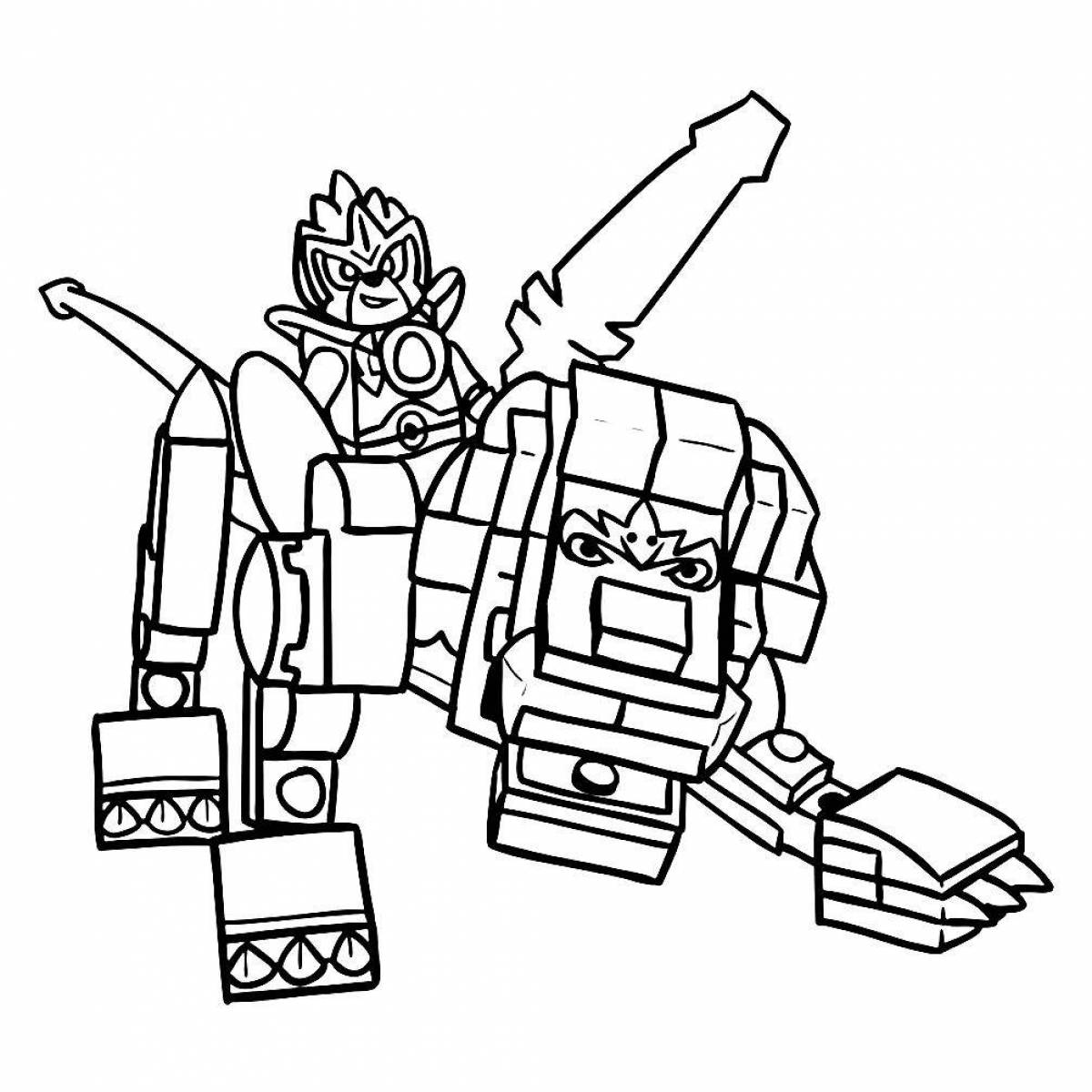 Playful lego chima coloring page