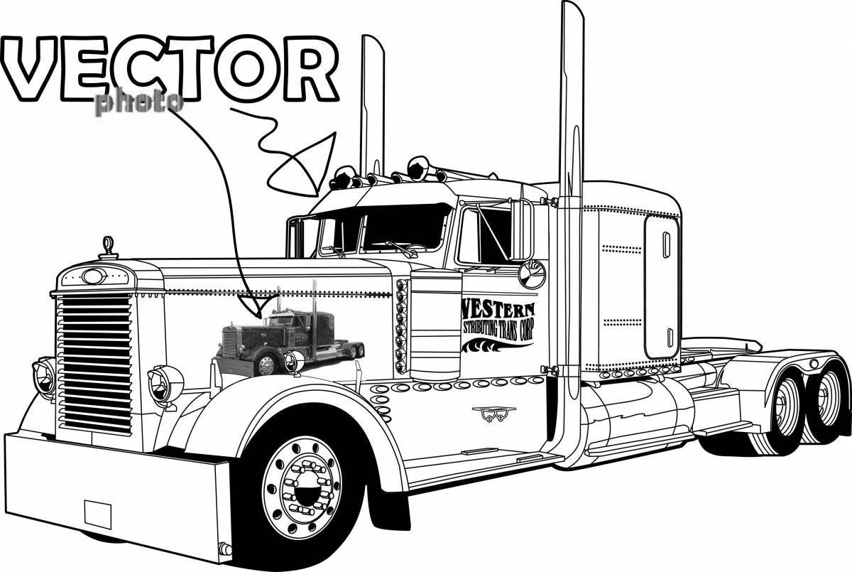 Nice racing truck coloring page