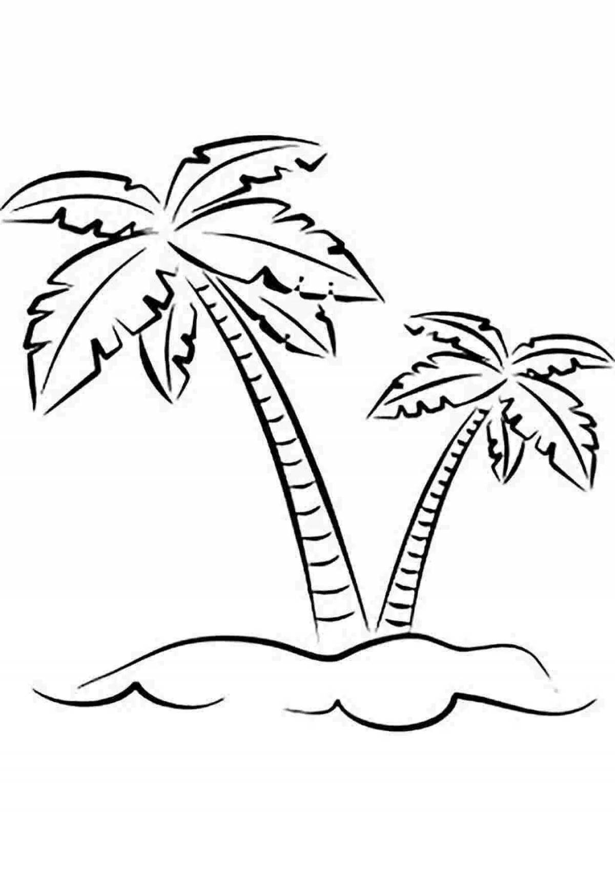 Coloring page gorgeous desert island
