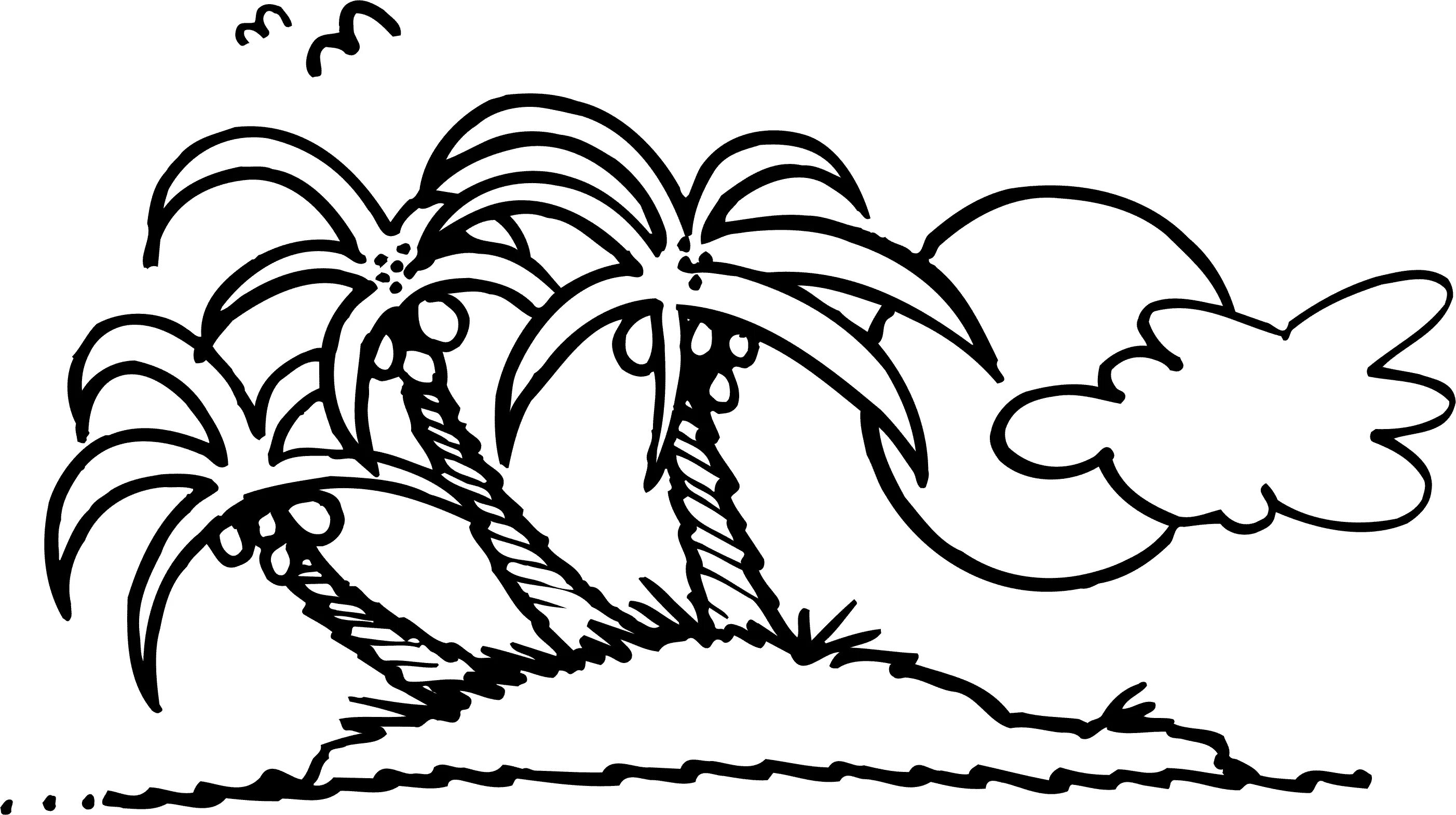 Sky desert island coloring page