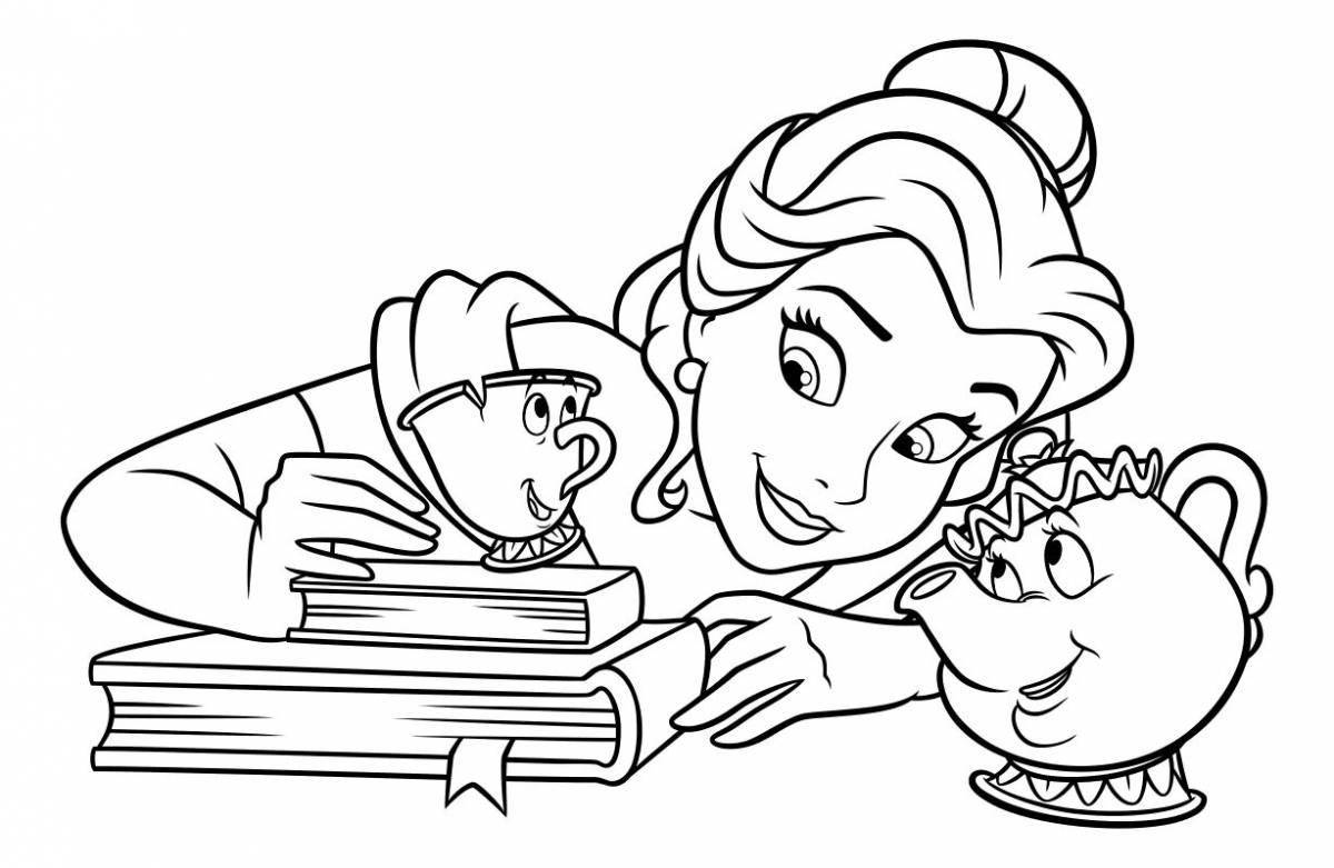 Funny coloring page magical mrs