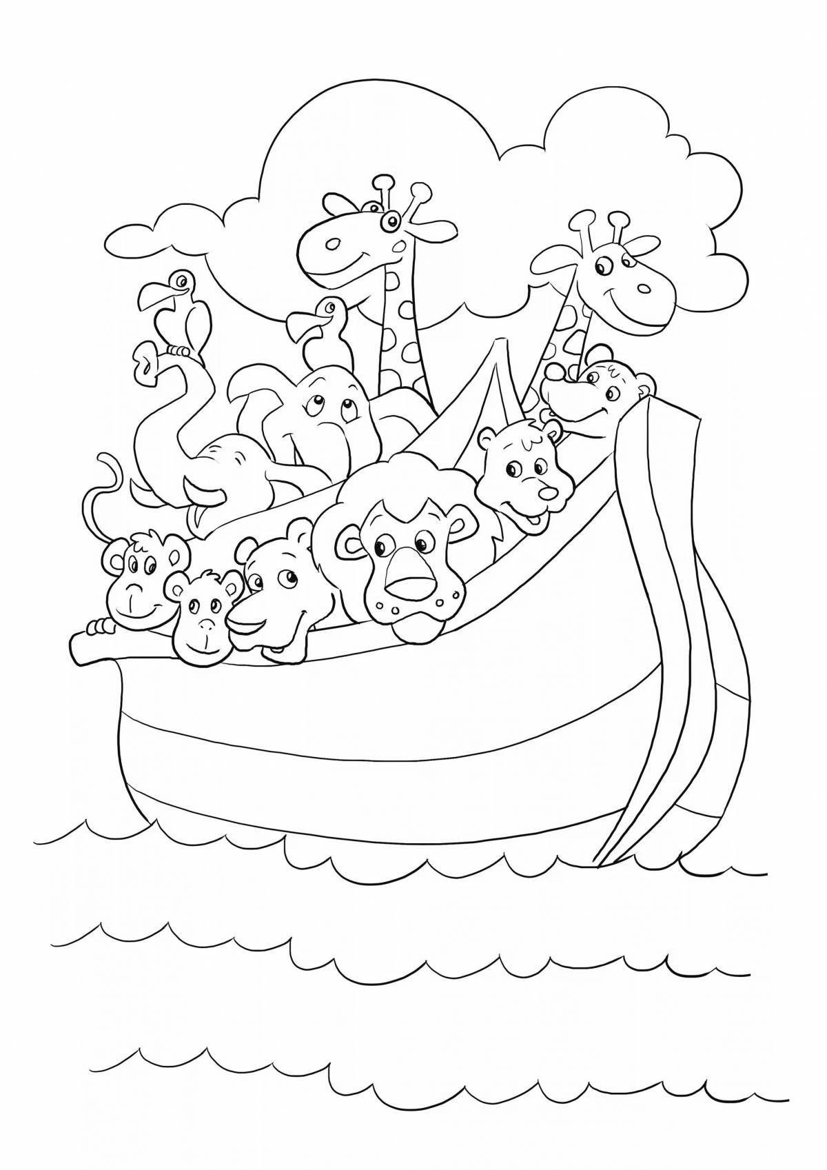 Animated coloring oops sailing