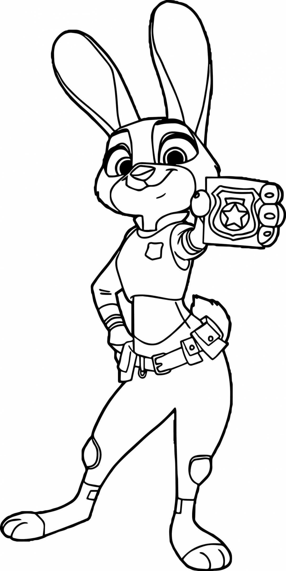 Judy hopps colorful coloring page