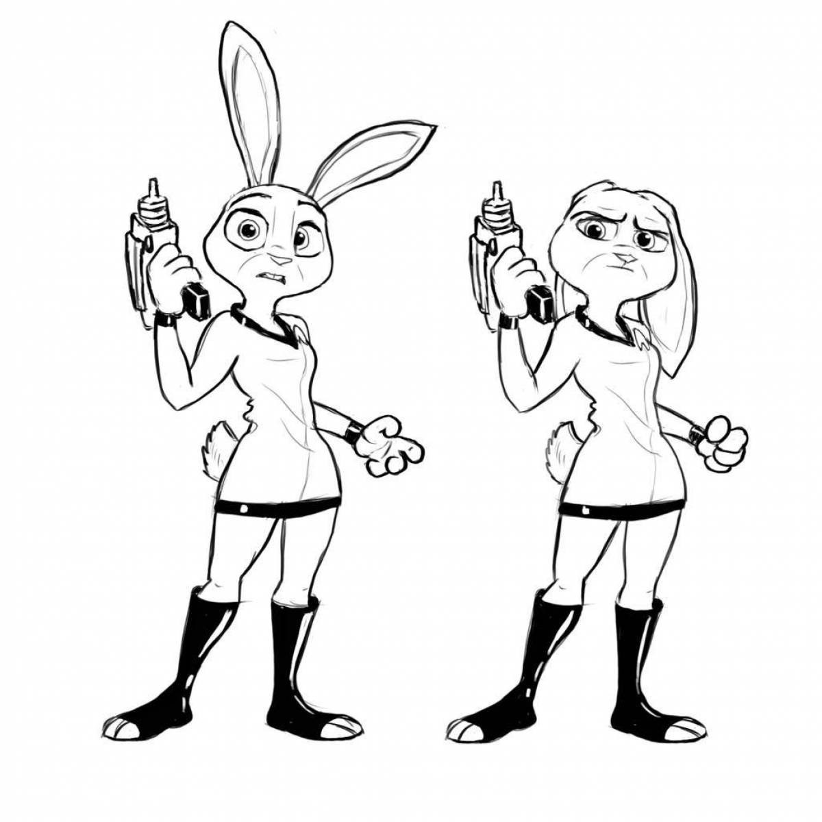 Coloring bright judy hops