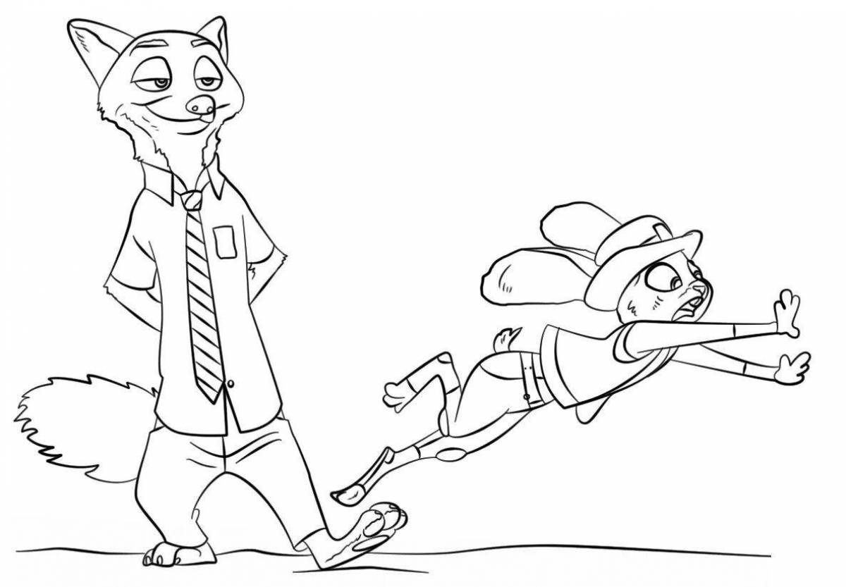 Amazing Judy Hopps Coloring Page